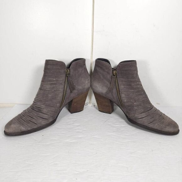 Paul Green Women's Malibu US7,5-8 AU5 Leather Sliced Metallic Earth Ankle Boots - Picture 5 of 13